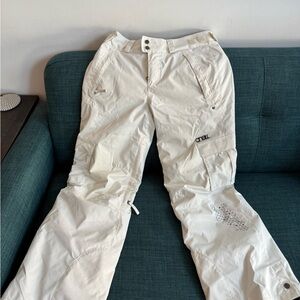 O'Neill Women’s White Snowboarding Cargo Pants - Medium